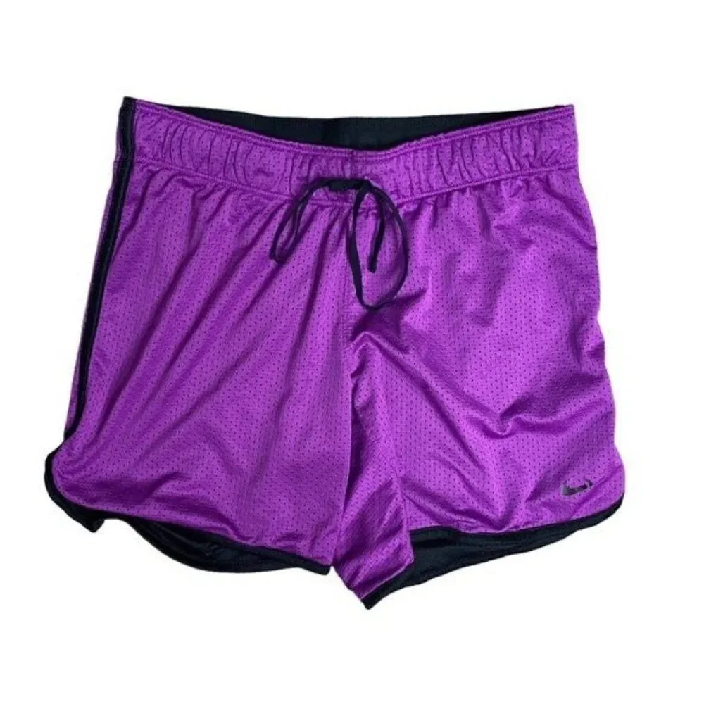 Nike Dri-Fit Athletic Shorts Size Small Purple Black